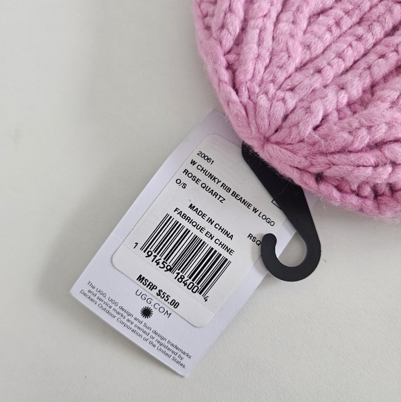 New UGG Rib chunky barbie beanie pink - Picture 4 of 4